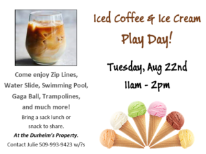 Play Day - Iced Coffee & Ice Cream @ Durheim's | Deer Park | Washington | United States